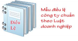 mẫu điều lệ công ty